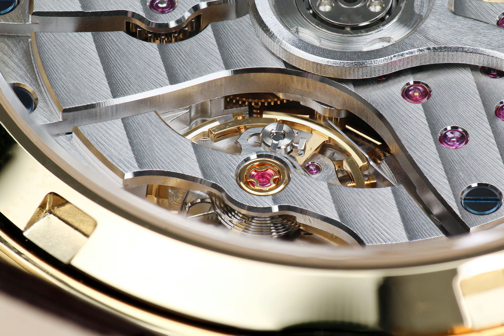 Grand Seiko 9SA5 caliber bridge in detail.