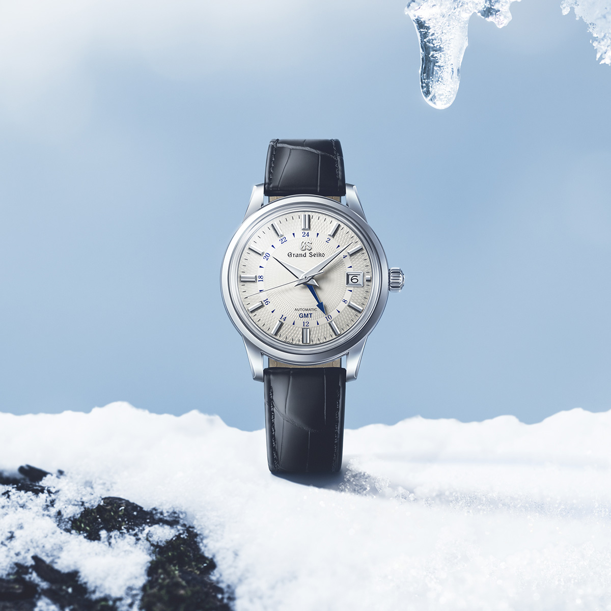 Grand seiko elegance collection automatic gmt sbgm255 snowdrop and sbgm255 moondrop